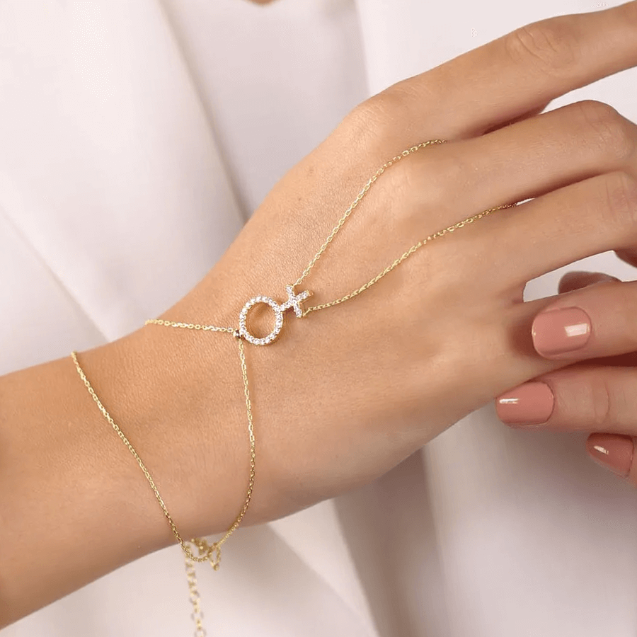 Venus Symbol Hand Chain Lesbian Body Jewelry