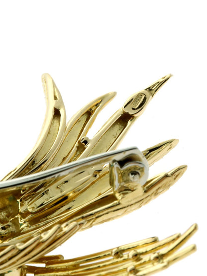 Vintage Carthttier Gold Hummingbird Brooch