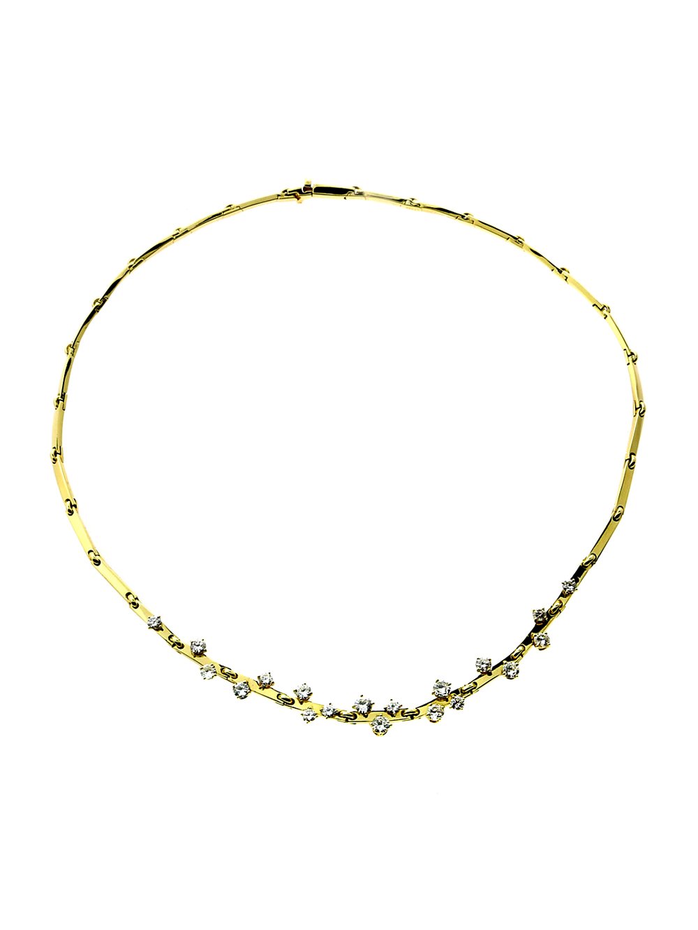 Vintage Vathtn Clthteef & Arpels Gold Diamond Necklace