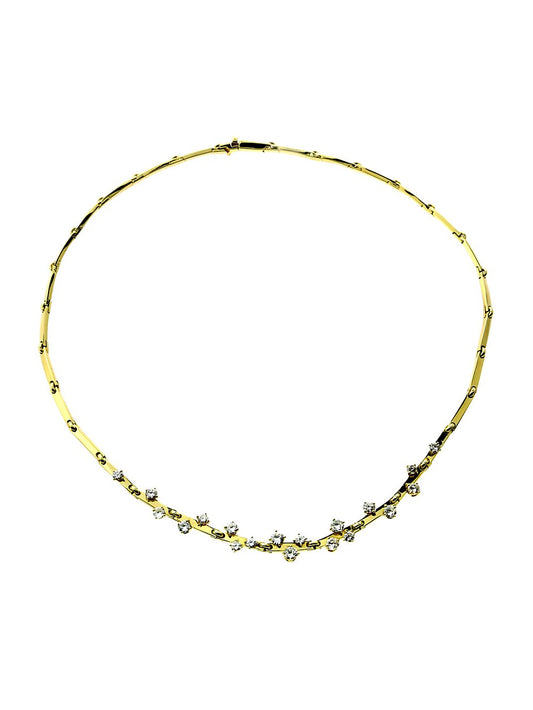 Vintage Vathtn Clthteef & Arpels Gold Diamond Necklace