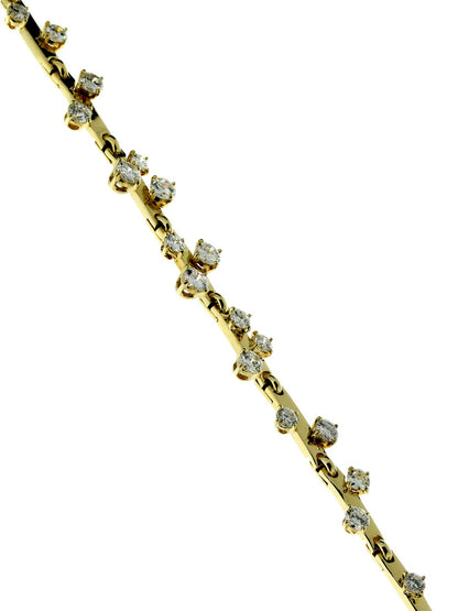 Vintage Vathtn Clthteef & Arpels Gold Diamond Necklace