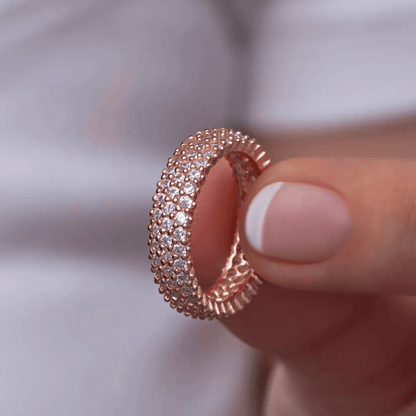 CZ Eternity Band Ring Sterling Silver Classic Jewelry