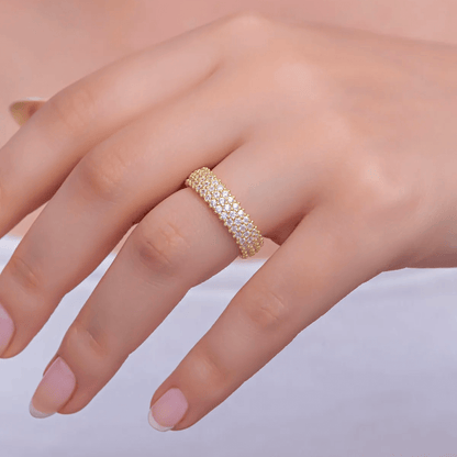 CZ Eternity Band Ring Sterling Silver Classic Jewelry