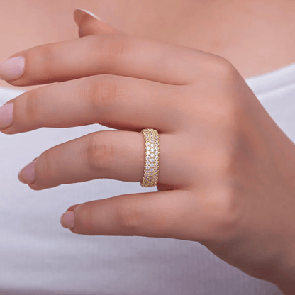 CZ Eternity Band Ring Sterling Silver Classic Jewelry